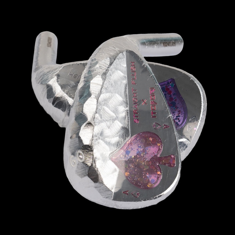 Itobori Trump Custom Wedge Chrome Finish with Pink Spade Spankle