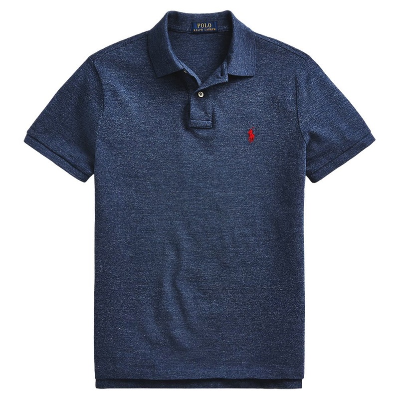 Ralph Lauren Mesh Custom Slim Fit Solid Golf Polo Classic Royal Heather – FW24 Men