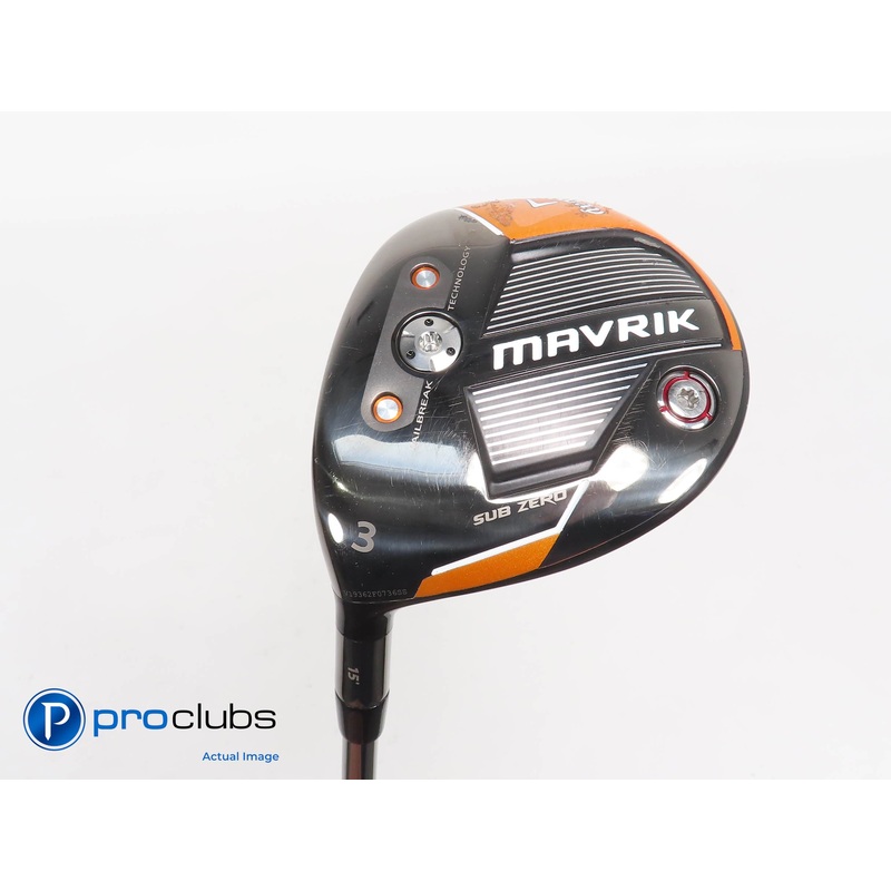 Nice! Left Handed Callaway Mavrik SUB ZERO 15* 3 Wood – Diamana BF70 TX Flex