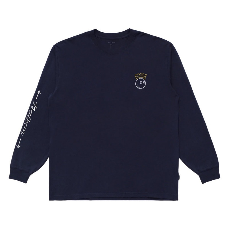 Malbon Trophy LS Golf T-Shirt Navy – FW24 Men