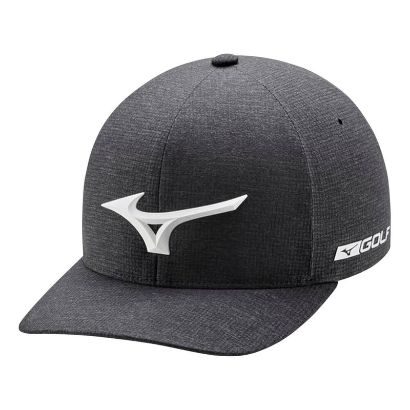 Mizuno Tour Delta Fitted Golf Cap Heathered Charcoal – 22 Men