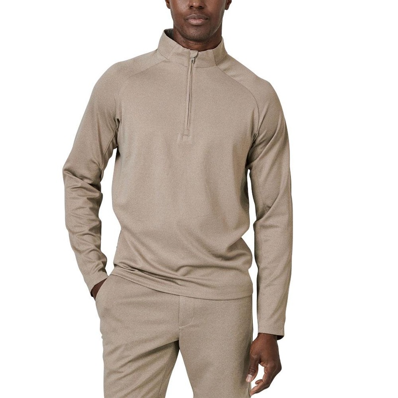 7Diamonds A-Game Quarter Zip Golf Pullover Khaki – FW23 Men