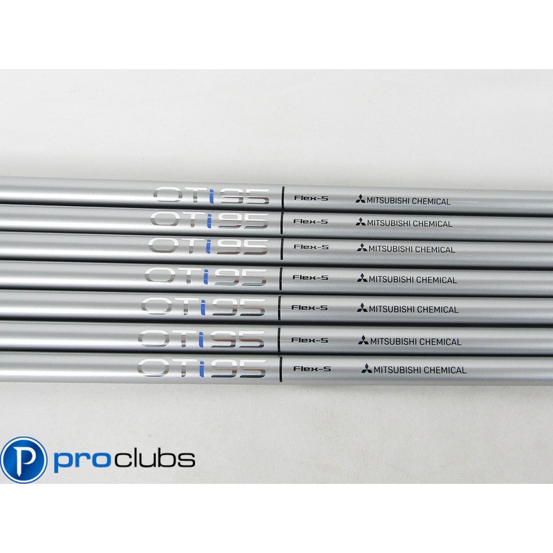7pc NEW MITSUBISHI CHEMICAL OTi 95 STIFF FLEX GRAPHITE IRON SHAFTS .370 #446621