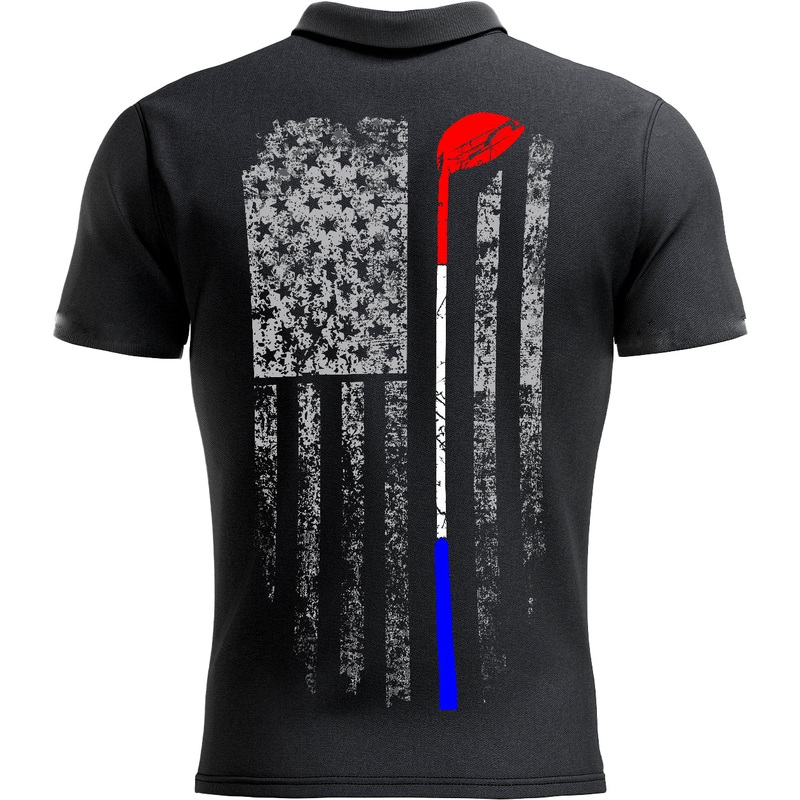 Black Square Golf Men’s Flag Rep Polo