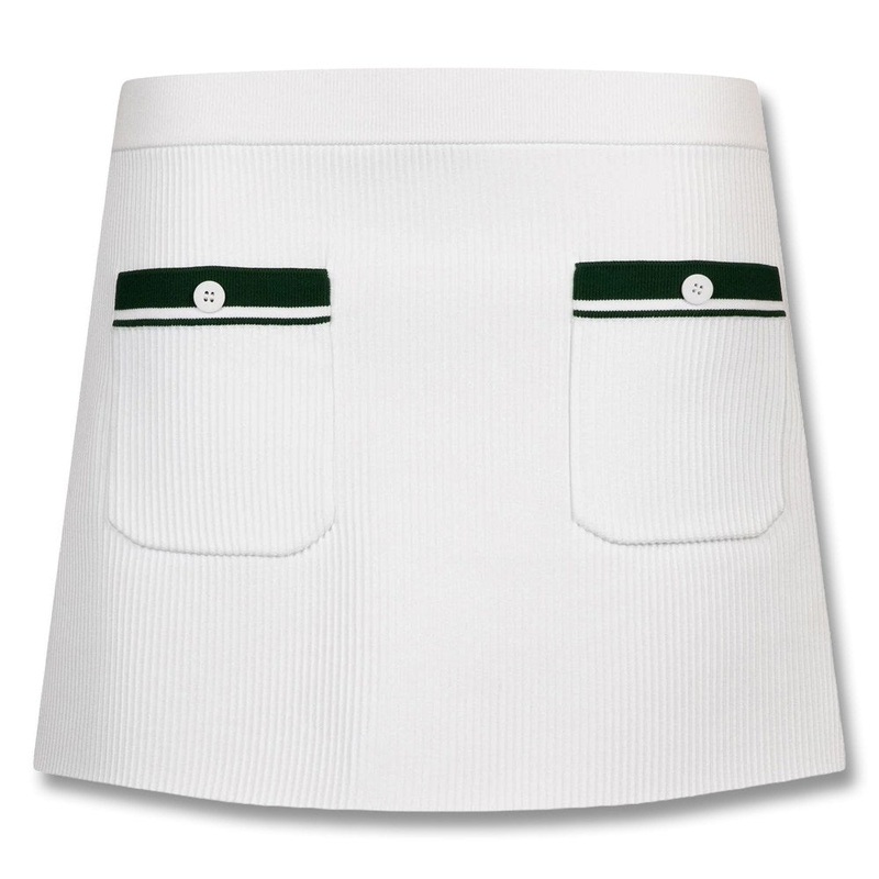 Malbon Luna Rib Knit Golf Skirt Ivory – SS25 Women