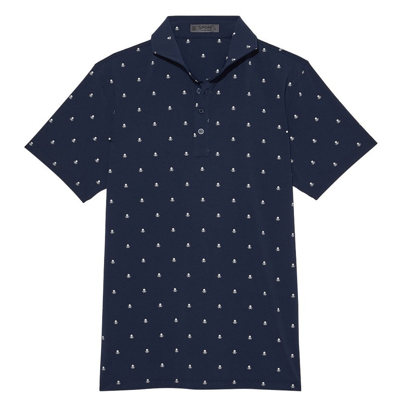 Gfore Skull & T’s Ice Nylon Slim Fit Golf Polo Twilight – 23 Men