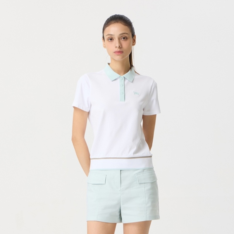 PXG KOREA WOMEN SUMMER KNIT HYBRID SHORT SLEEVE