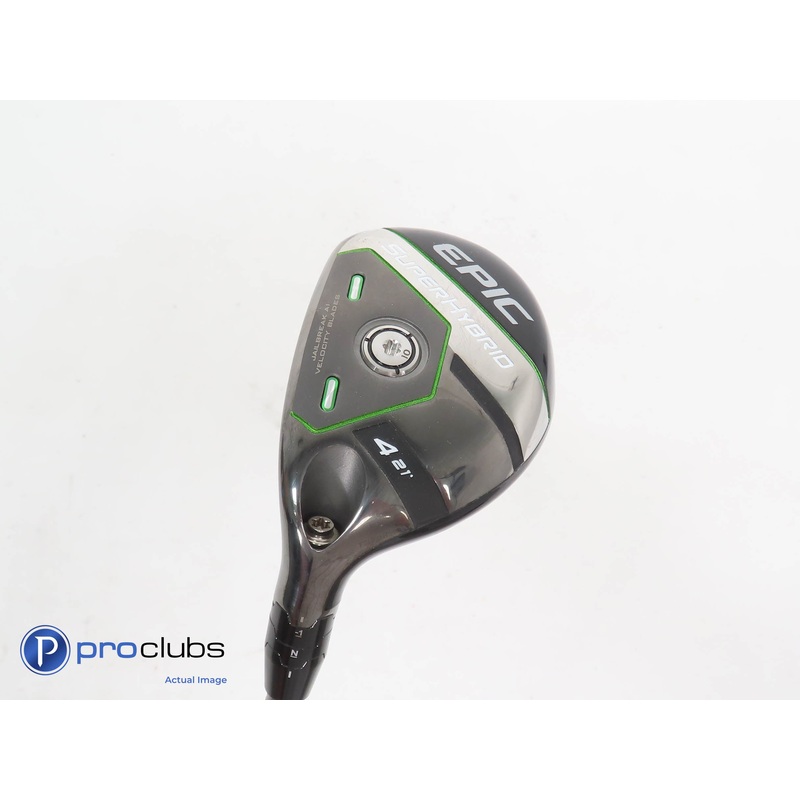 Left Handed Callaway Super Hybrid 21* 4 Hybrid – SteelFiber fc75 Regular 367102
