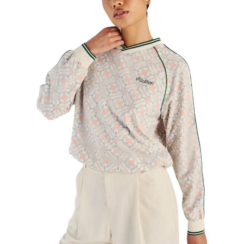 Malbon Alessia Windbreaker Golf Pullover Ivory Multi – SS25 Women