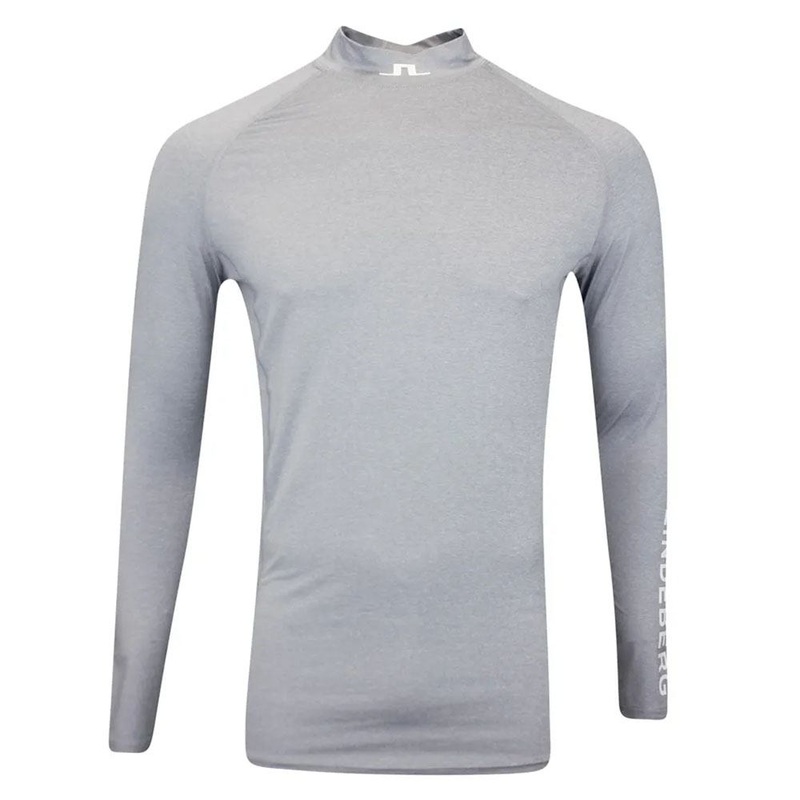 J.Lindeberg Aello Soft Compression Golf Baselayer Gray Melange – FW23 Men