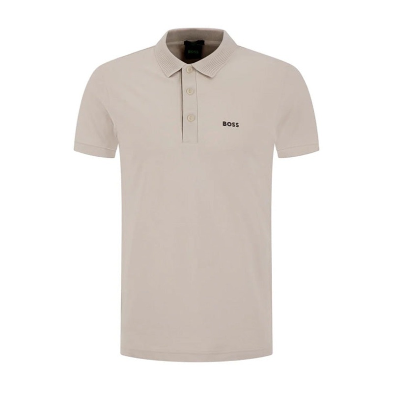 BOSS Paule Rib Beige Golf Polo Shirt