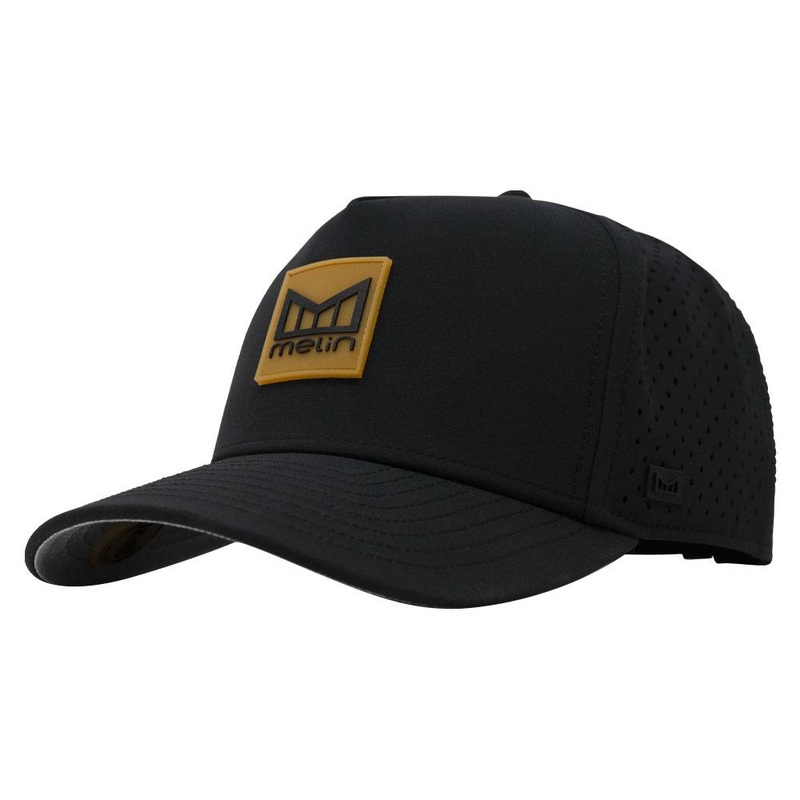 Melin Hydro Odyssey Stacked Golf Cap Black/Gum – SP25 Men