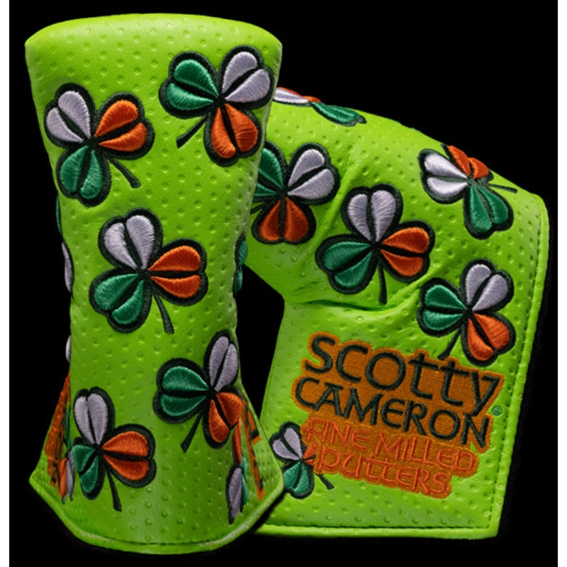 Scotty Cameron 2023 St. Patrick’s Day Tricolour Clover Putter Headcover
