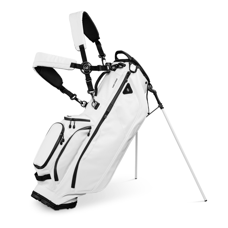 Sunday Golf Ryder S-Class | White Vegan Leather Full Size Stand Bag