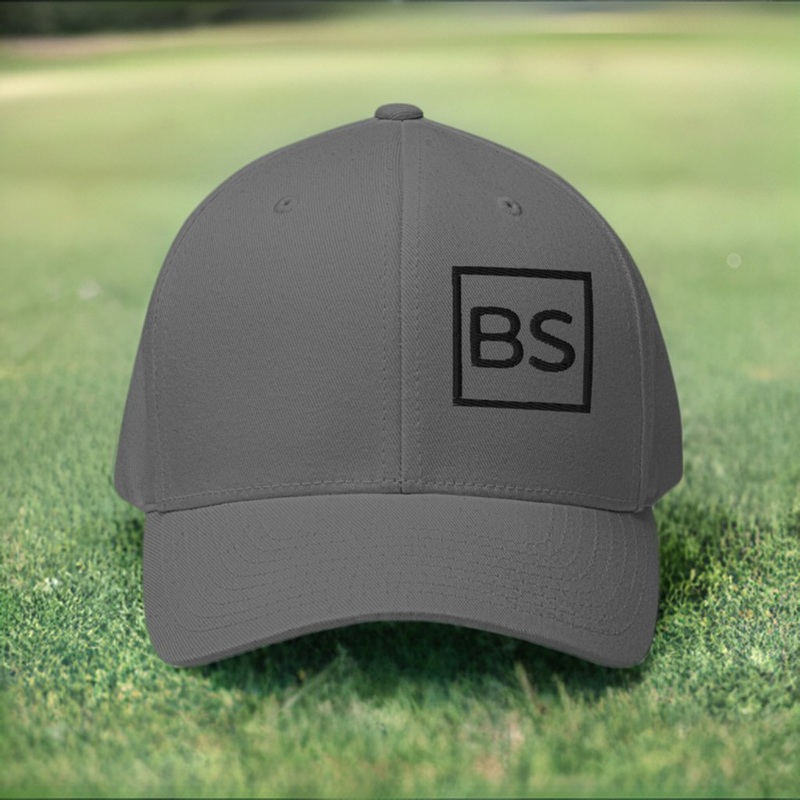 All BS All Day Black Logo Flexfit Hat