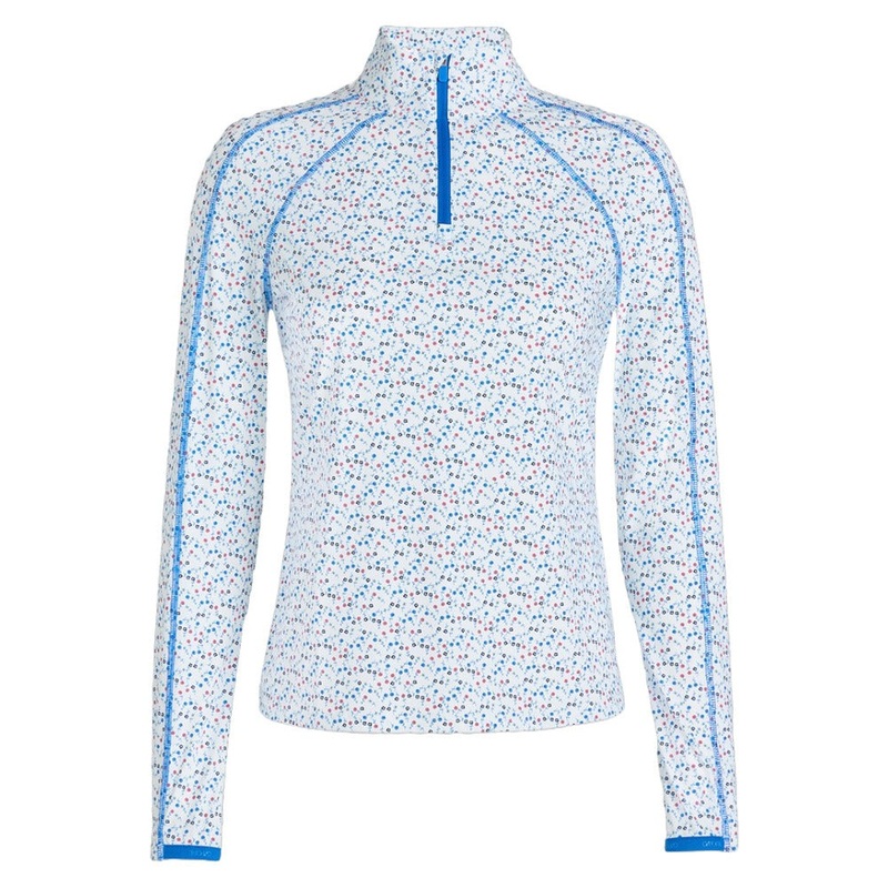 Gfore Aye Poppy Silky Tech Nylon Quarter Zip Golf Pullover Snow – SP25 Women