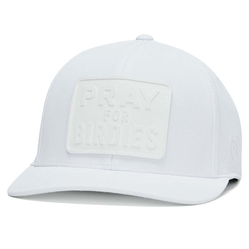 Gfore Monochrome Pray for Birdies Stretch Twill Golf Cap Snow – FA24 Men