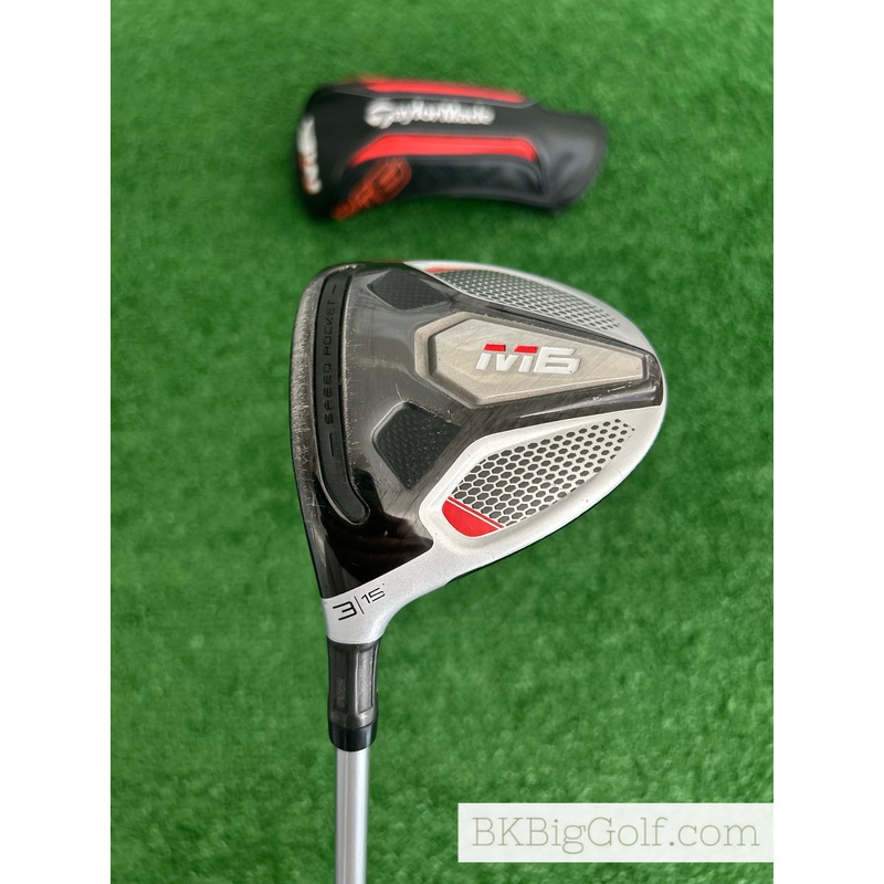 LH Taylormade M6 15 Degree Fairway 3 Wood w Headcover / Stiff