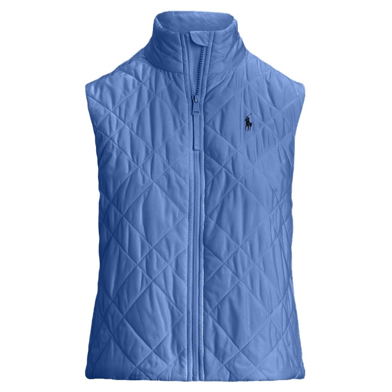 Ralph Lauren Tech Terry Quilted Hybrid Full-Zip Golf Vest Summer Blue – SP25 Women