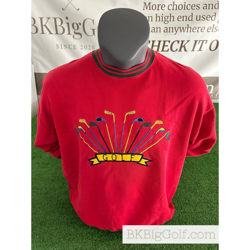 Vintage Sport Architect Golf Club Red XL Cotton Sweater