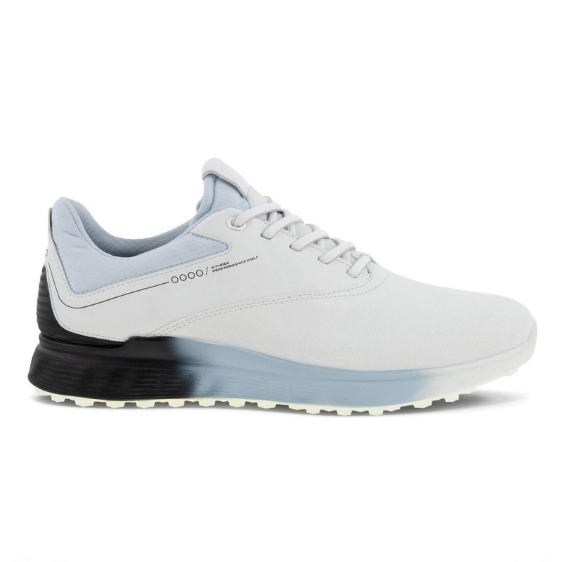 ECCO Men’s S-Three Golf Shoe – White/Black/Air
