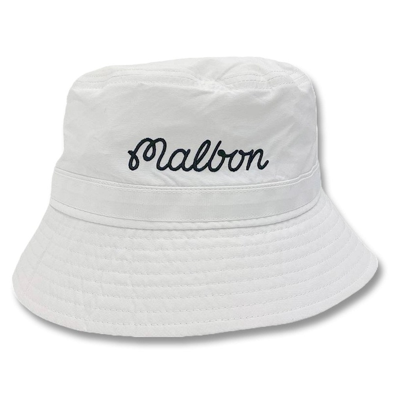 Malbon Evergreen Nylon Golf Bucket Hat White – FW24 Men