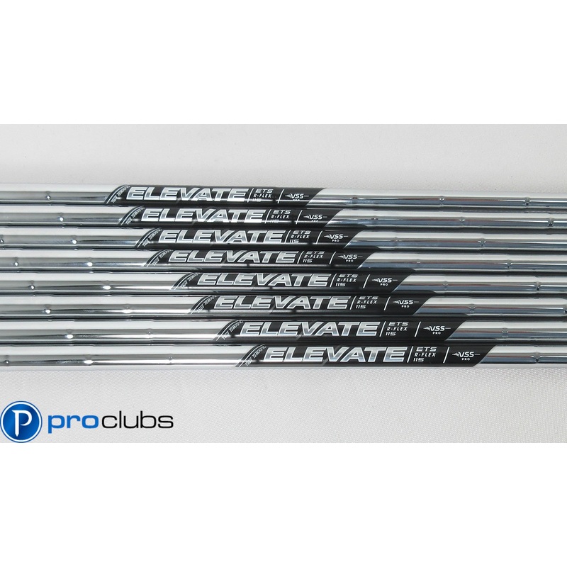 NEW TRUE TEMPER ELEVATE ETS 115 REGULAR FLEX STEEL IRON SHAFTS 3-PW .355 TIP