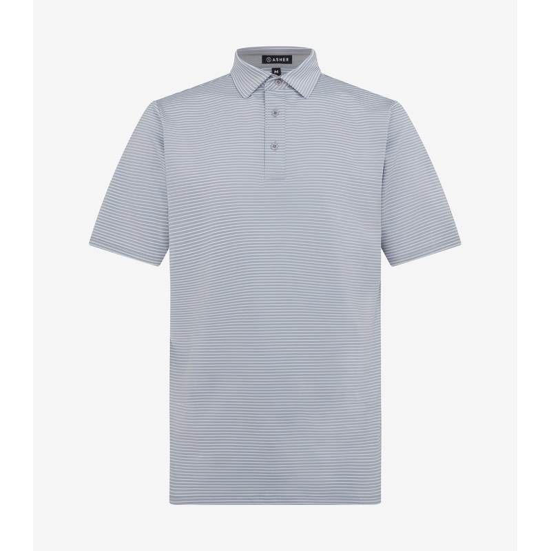 ASHER Track Stripe Polo