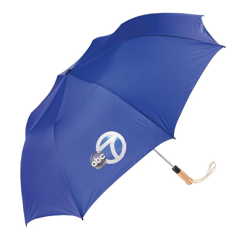 Custom Logo 58″ Umbrella with with Wooden Handle