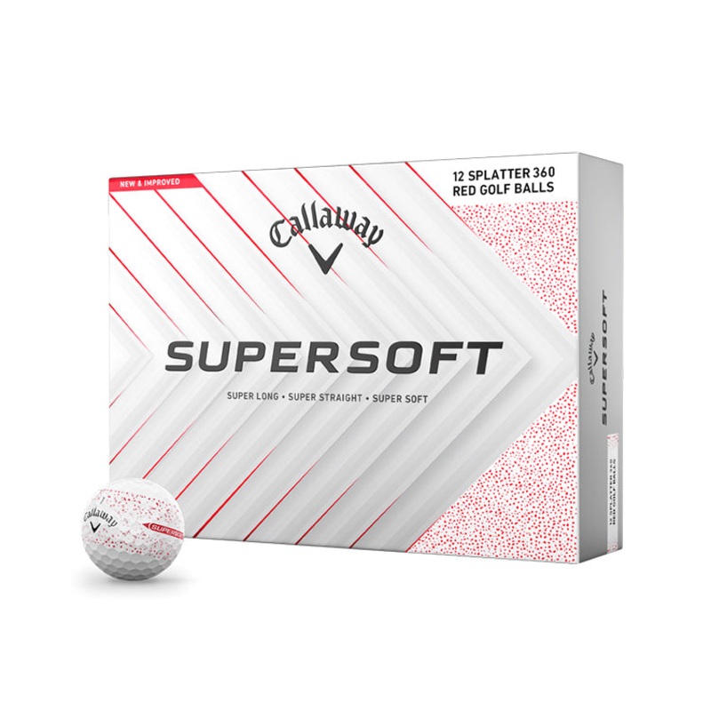 Callaway Supersoft 360 Splatter Golf Balls – Red