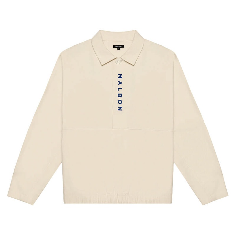 Malbon Club Golf Pullover Ivory – SS25 Men