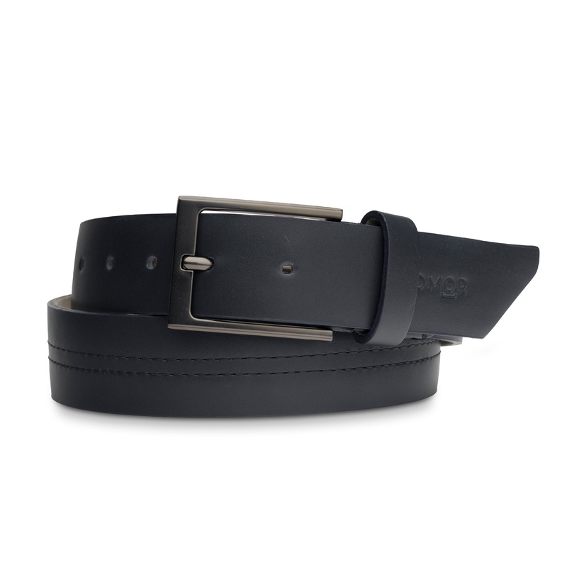 RADMOR Blaine B-Rad Leather Belt – Navy