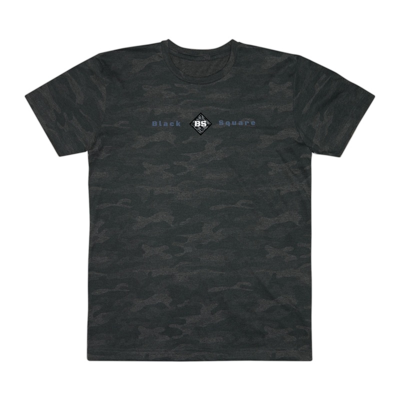 Black Square Black Camo Fine Jersey Tee