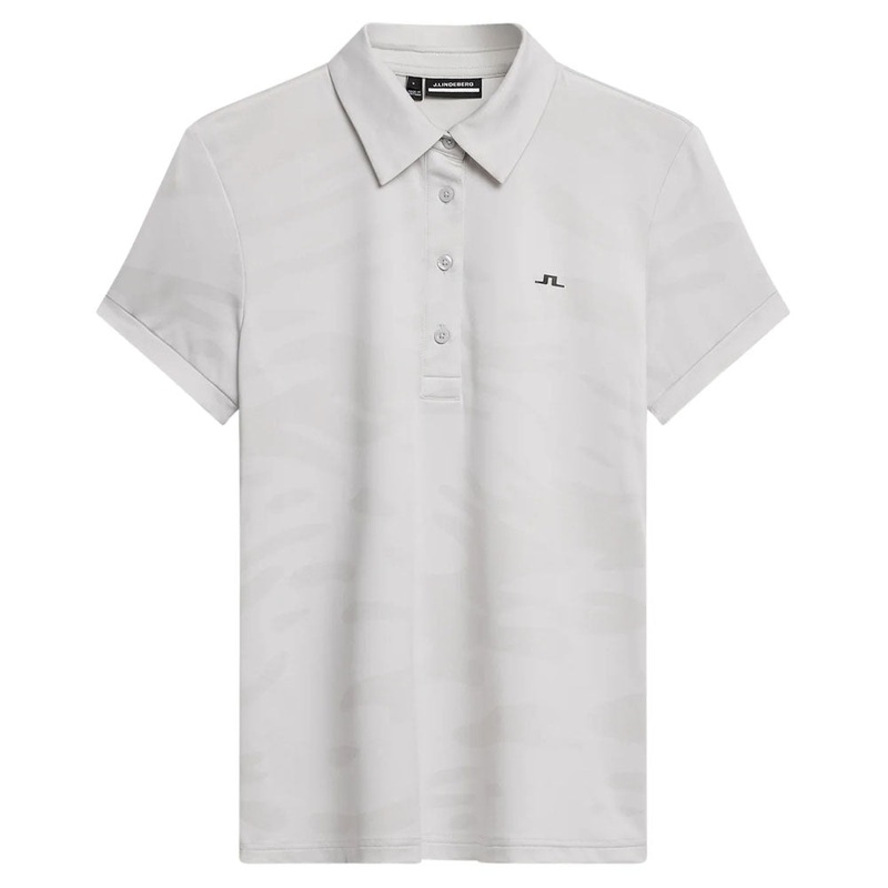 J.Lindeberg Alaya Jacquard Golf Polo Neptune Jacquard Light Gray – SS24 Women