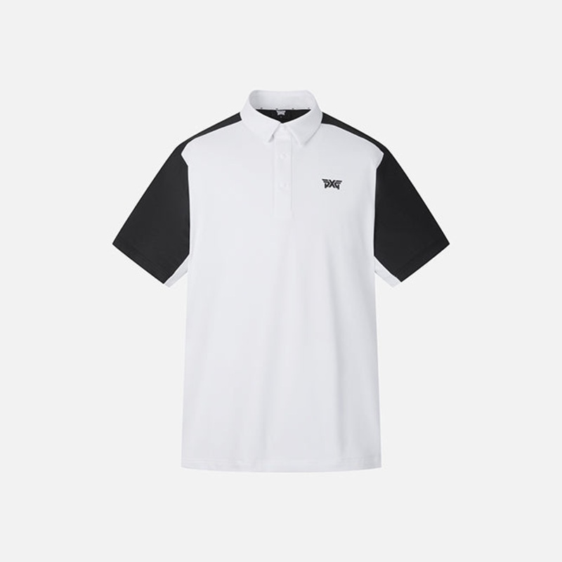 PXG KOREA MEN COLOR BLOCKED COLLAR T-SHIRT