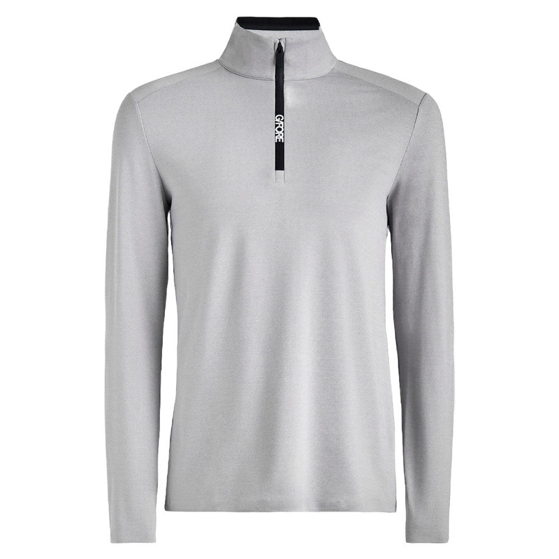 Gfore Brushed Back Tech Quarter Zip Golf Pullover Light Heather Gray – FA24 Men