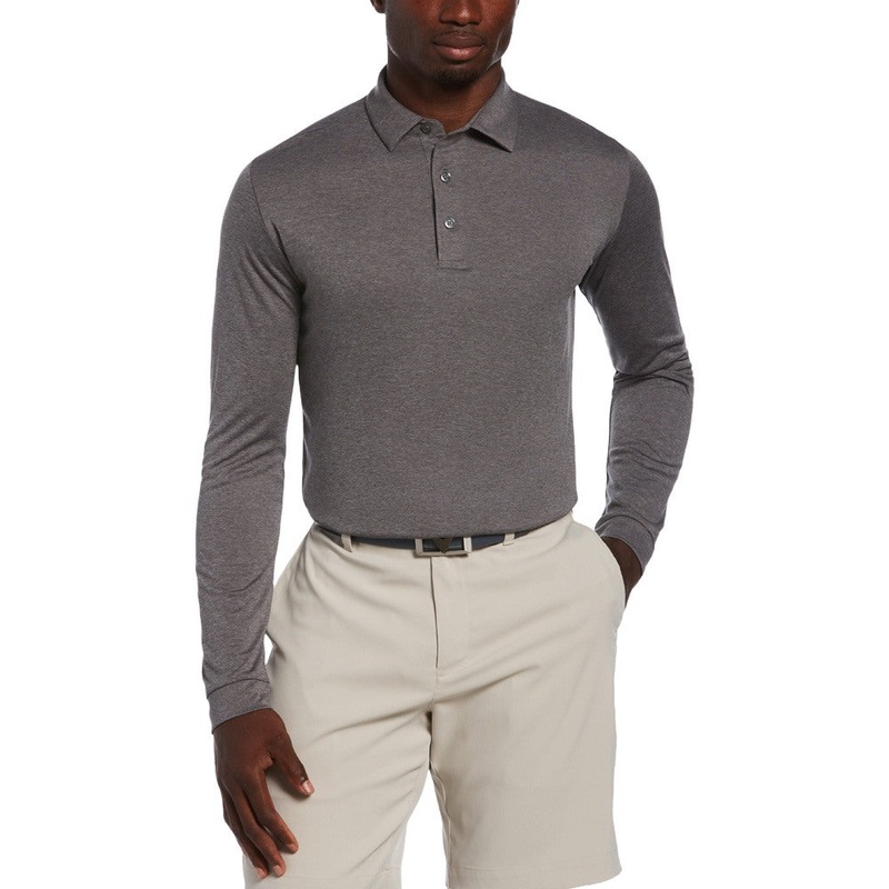 Callaway Air Texturized Premium Yarn Golf Polo Quiet Shade Heather – SS25 Men