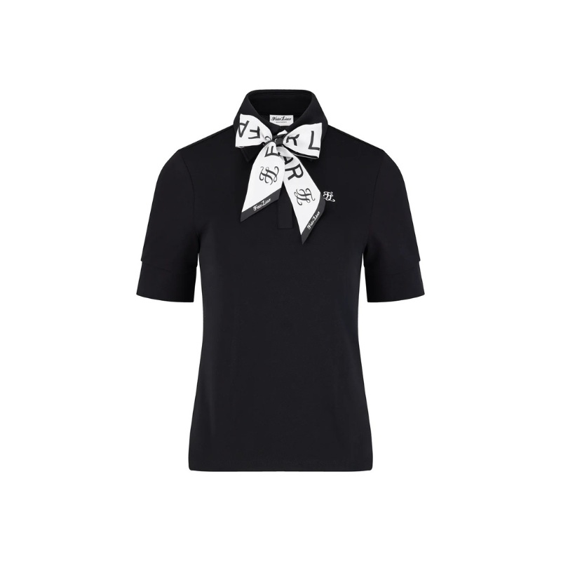 Fairliar Women Lettering Scarf Short Sleeve T-Shirt