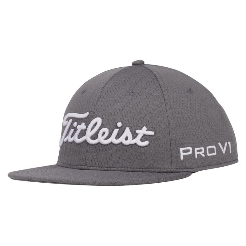 Titleist Tour Elite Flat Bill Golf Cap Charcoal/White – 24 Men