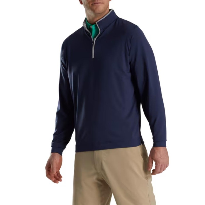 FootJoy Men’s Lightweight Solid Mid-Layer Navy Pullover 25