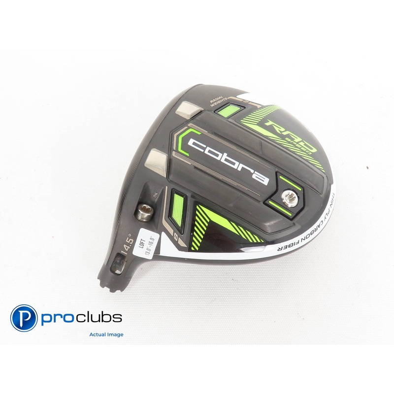 Left Handed Cobra KING RAD Speed 14.5* 3 Wood HEAD ONLY Black/Yellow 311072