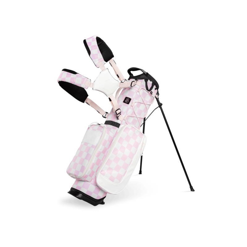 Sunday Golf Recess Kids Golf Bag | Pink/White Checker