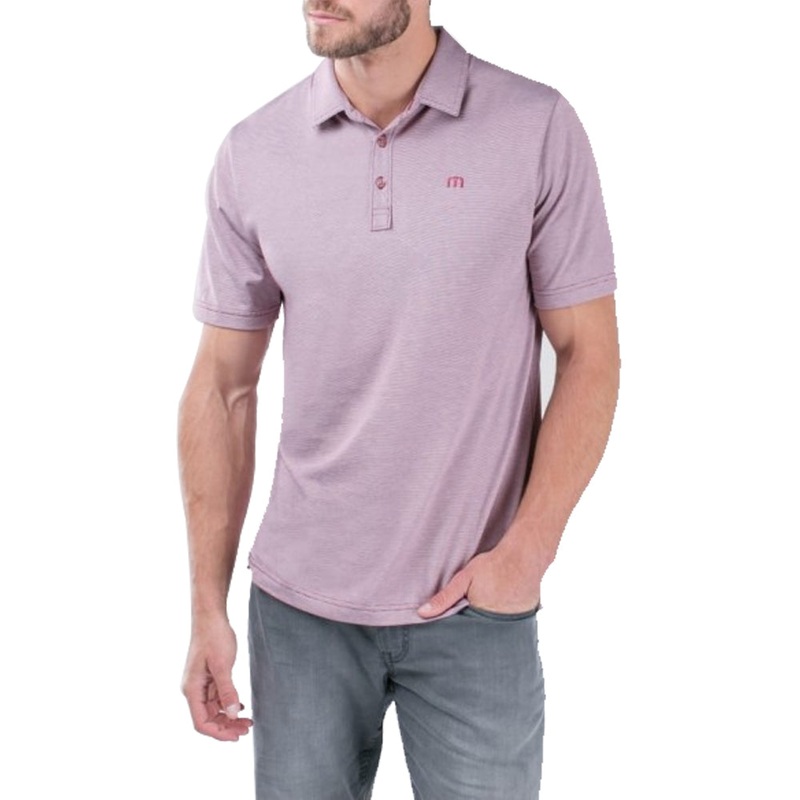 TravisMathew The Zinna Golf Polo Ox Blood/White – SS22 Men
