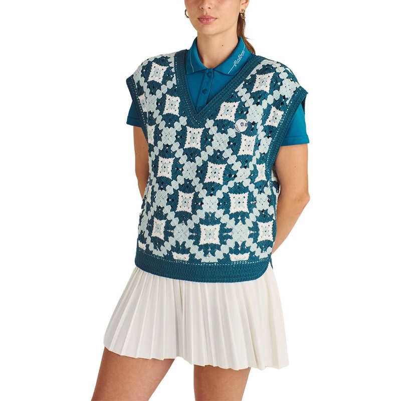 Malbon Bianca Knit Golf Vest Ocean Multi – SS25 Women