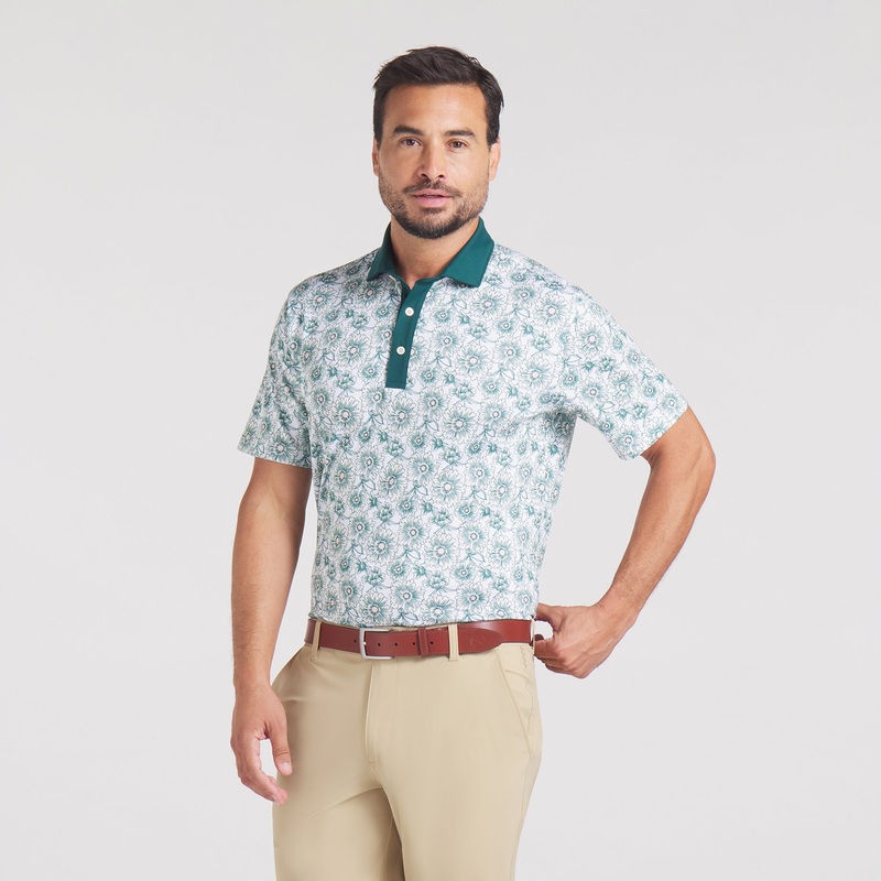 Pique Flower Fields Golf Polo