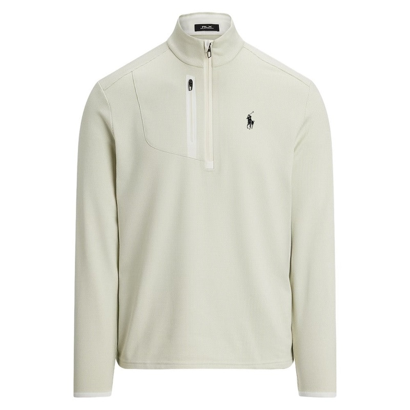 Ralph Lauren Luxury Performance Driver 1/4 Zip Golf Pullover (Houndstooth) Ceramic White – SP25 Men