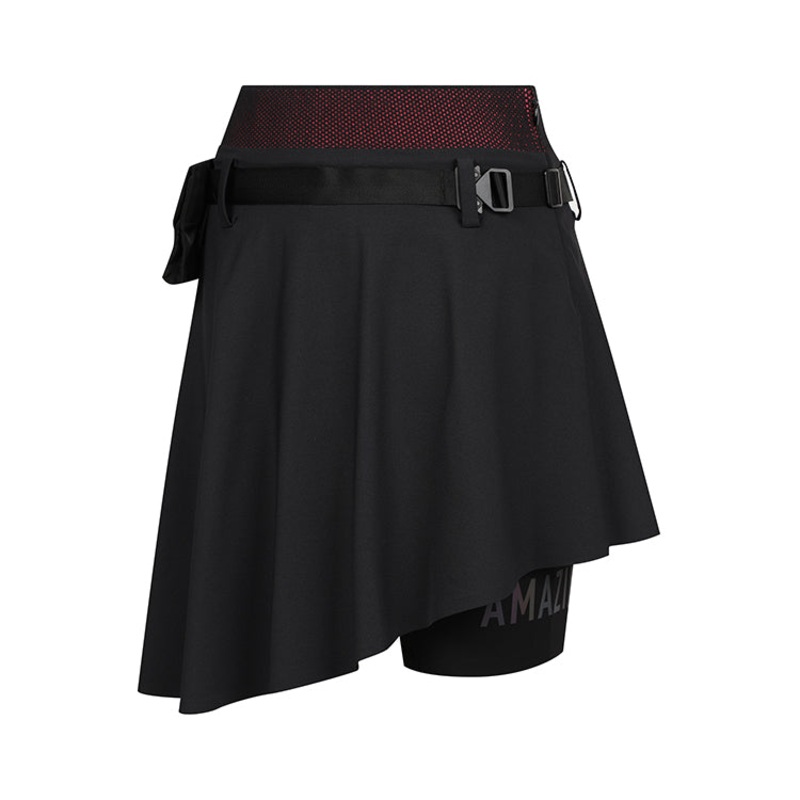 AMAZINGCRE WOMEN AERO FIT BELTED FLARE SKIRTS