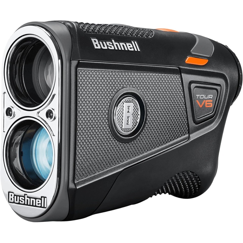 Bushnell Tour V6 Golf Rangefinder, Visual Jolt Flag Locking, Magnetic Mount, 1300 Yard Range 6X Magnification