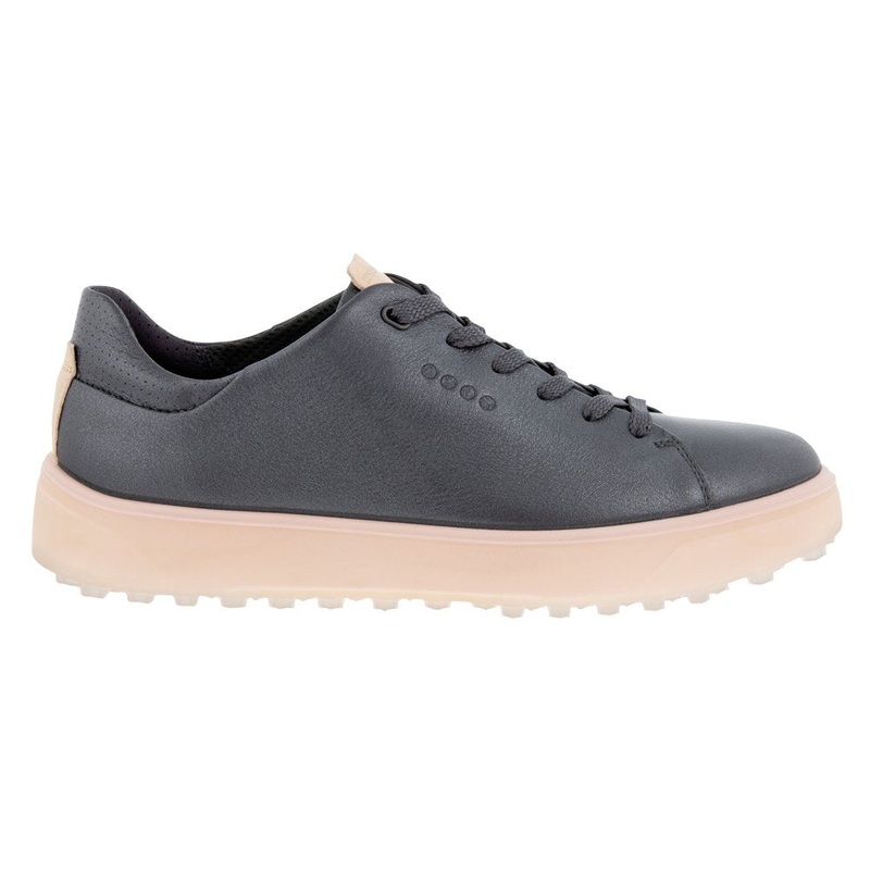 ECCO Tray Laced Spikeless Golf Shoes Magnet Lyra Metallic – FW22 Women