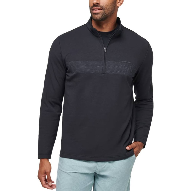 TravisMathew Upgraded Fleece CS Golf Pullover Black/Coronet – SS24 Men